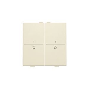 2-voudige toets met opdruk I en 0 RF schakelaar/knop cream