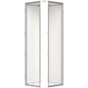 Hoekkast v.v. achterwand, dak- en bodemplaat, 14RE, RAL7035