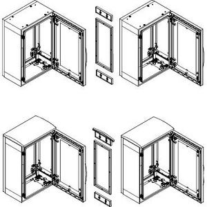 Horizontal coupling kit PLA enclosure H2000xD420mm 15mm IP55