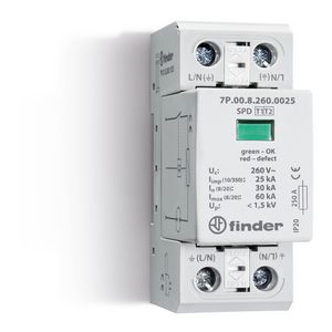 Gecombineerde afleider energietechniek type1+2 1F 1VAR.