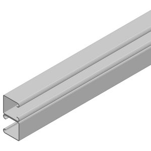 NX0120V Montagerail gesloten 2x41x41x2,5 Z/Z L=6m