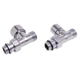 Designkraanset OVUS recht 1/2" (therm. voorbereid) + voetventiel recht 1/2" chroom