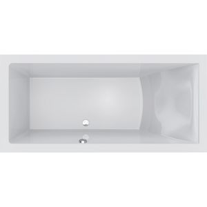 Ligbad met douchegedeelte CERUS 190x90cm wit excl. badpoten