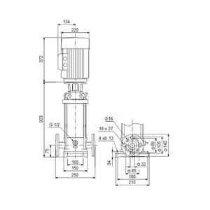 Centrifugaalpomp CRN5-24 A-FGJ-G-V-HQQV 3x400D 50 Hz
