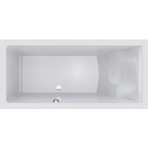 Ligbad met douchegedeelte CERUS 170x80cm wit excl. badpoten