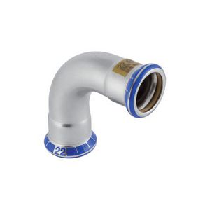 Bochtkoppeling 90° MAPRESS RVS GAS 22x22mm VVE=5