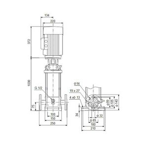 Centrifugaalpomp CRN5-29 A-FGJ-G-V-HQQV 3x400D 50 Hz