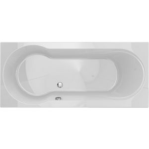 Ligbad met douchegedeelte NEW FONTANA links 180x80cm wit excl. badpoten