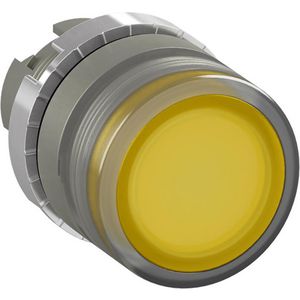 Verlichte drukknop niet terugverend geel
