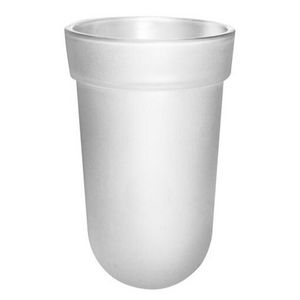 Inzet toiletborstelgarnituur kristalglas gesatineerd (S0715)