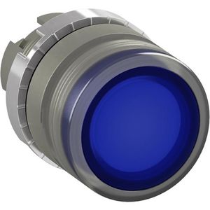 Verlichte drukknop niet terugverend blauw