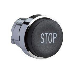 Drukknop Ø22mm Zwart STOP