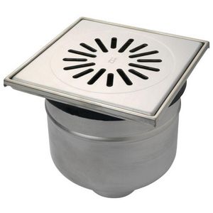 Vloerput RVS316 200x200mm 75mm RVS316 rand/rooster max 3 kN