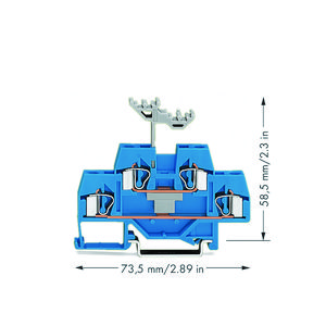 2-etageklem Rijg-/rijgklem Ex i blauw 281-629 VVE=50
