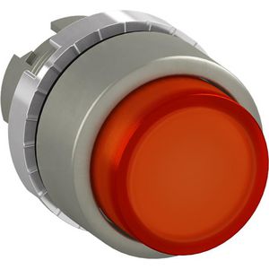 Verlichte drukknop niet terugverend oranje Verhoogde