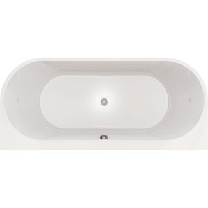 Semi vrijstaand bad Dani 180x80cm wit incl. waste+poten