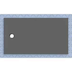 Douchevloer CleanFloor30 met afdichtingsvlies grafiet: 160x90cm