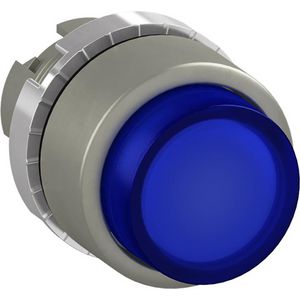 Verlichte drukknop niet terugverend blauw Verhoogde drukknop