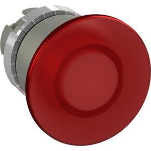 Verlichte paddestoeldrukknop Ø40mm terug verend rood