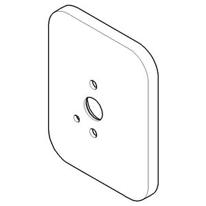 Rozet v. douchehouder 60x78x9mm chr