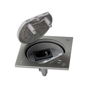 Deksel vloerdoos RVS 1x contactdoos IP66 SIM-KSE1SEC/23/72