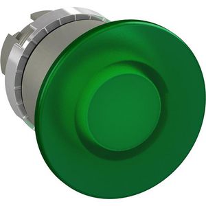 Verlichte paddestoeldrukknop Ø40mm terug verend groen