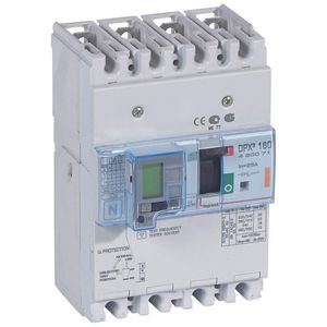 Vermogensschakelaar 160 Thermomagn.+RCD 25A 4P 25kA DPX3