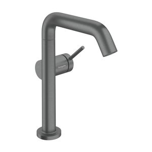Tecturis S 1-hendel highriser wastafelkraan 210 Fine CoolStart EcoSmart+ met draaibare uitloop en afvoerplug Brushed Black Chrome