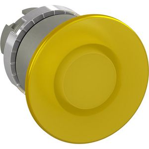 Verlichte paddestoeldrukknop Ø40mm terug verend geel