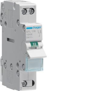Modulaire omschakelaar 1P 16A NO.NC I-II common point onder
