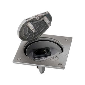 Deksel vloerdoos RVS 1x contactdoos IP66 SIM-KSE1/23/72