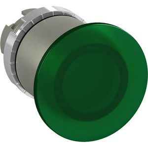 Verlichte paddestoelknop Ø40mm niet terugverend groen
