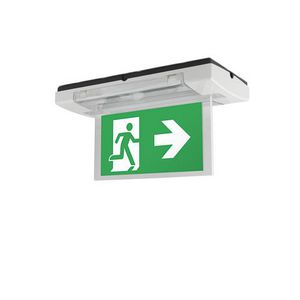 Noodverlichting LED opb.decentraal AT dubbelzijdig vluchtroute aanduiding en verl.