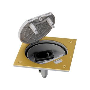 Deksel vloerdoos messing 1x contactdoos IP66 SIM-KSE1/23/71