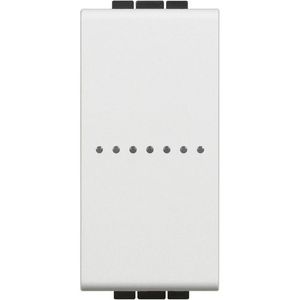 Schakelaar-dimmer WN met nul wit 1 module Livinglight