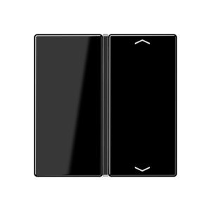 Tastafdekking A/AS 1-voudig pijl compleet zwart KNX