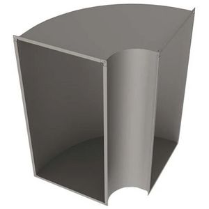 Bocht 90° verticaal 500x 400mm sendzimir verzinkt staal