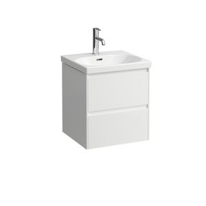 Wastafelonderbouwkast 50cm 2laden wastafel 810081 glans wit