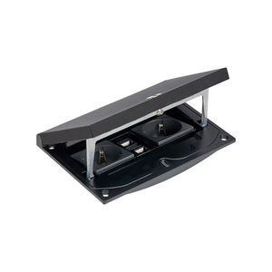 Deksel vloerdoos Zwart 2x contactdoos en 2x RJ45 CAT 6 IP66