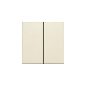 Afwerkingsset dubbele elektr. schakelaar /knop cream