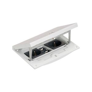 Deksel vloerdoos RVS 2x contactdoos en 2x RJ45 CAT 6 IP66