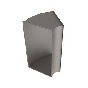 Bocht 45° verticaal 300x100mm sendzimir verzinkt staal