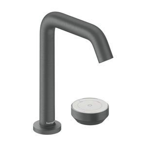 Tecturis S 2-gats wastafelkraan 150 CoolStart EcoSmart+ met afvoer Brushed Black Chrome