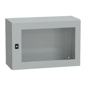 Deur 400x600x250mm IP66 / IK08 Transparant RAL70 Spacial CRN