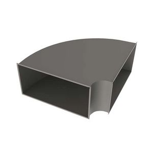 Bocht 90° horizontaal 500x150mm sendzimir verzinkt staal