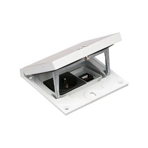 Deksel vloerdoos RVS 1x contactdoos en 1x RJ45 CAT 6 IP66