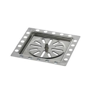 Renovatieput 100x100mm RVS inbouwdiepte 8mm draadbus M5 excl. reukafsluiter