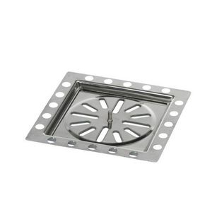 Renovatieput 100x100mm RVS inbouwdiepte 8mm draadstift M4 excl. reukafsluiter