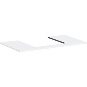 Console Xilesa E 980/550 met uitsparing  midden gesl. opzetwastafel mat wit