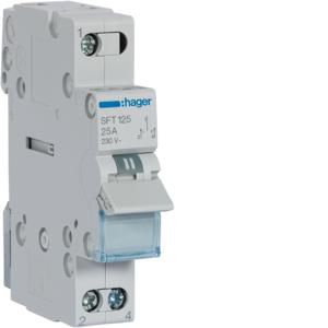 Modulaire omschakelaar 1P 25A NO.NC I-0-II boven